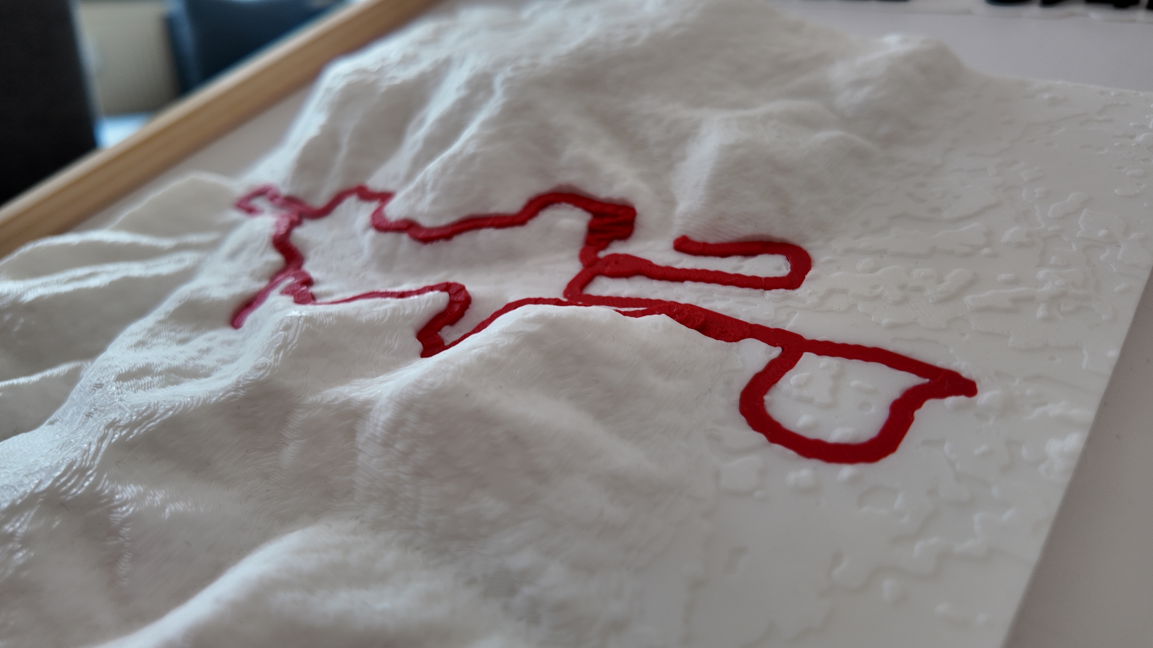3D Streckenbild nahaufnahme